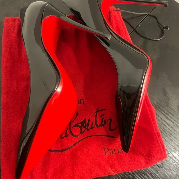 ***SOLD***** Christian Louboutin Kate 120 Black Patent Leather Heels - Picture 6 of 7